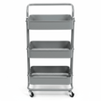 3-Tier Rolling Metal Storage Cart with Wheels & Handle | Mesh Shelves Utility Trolley | Grey & Blue | 28×38×70 cm | - Al Kabayel Discount Centre3-Tier Rolling Metal Storage Cart with Wheels & Handle | Mesh Shelves Utility Trolley | Grey & Blue | 28×38×70 cm |Organizers & AccessoriesAKDCAl Kabayel Discount Centre