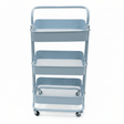 3-Tier Rolling Metal Storage Cart with Wheels & Handle | Mesh Shelves Utility Trolley | Grey & Blue | 28×38×70 cm | - Al Kabayel Discount Centre3-Tier Rolling Metal Storage Cart with Wheels & Handle | Mesh Shelves Utility Trolley | Grey & Blue | 28×38×70 cm |Organizers & AccessoriesAKDCAl Kabayel Discount Centre