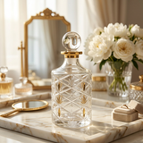 Glass Perfume Bottle with Gold Accents - 300ml