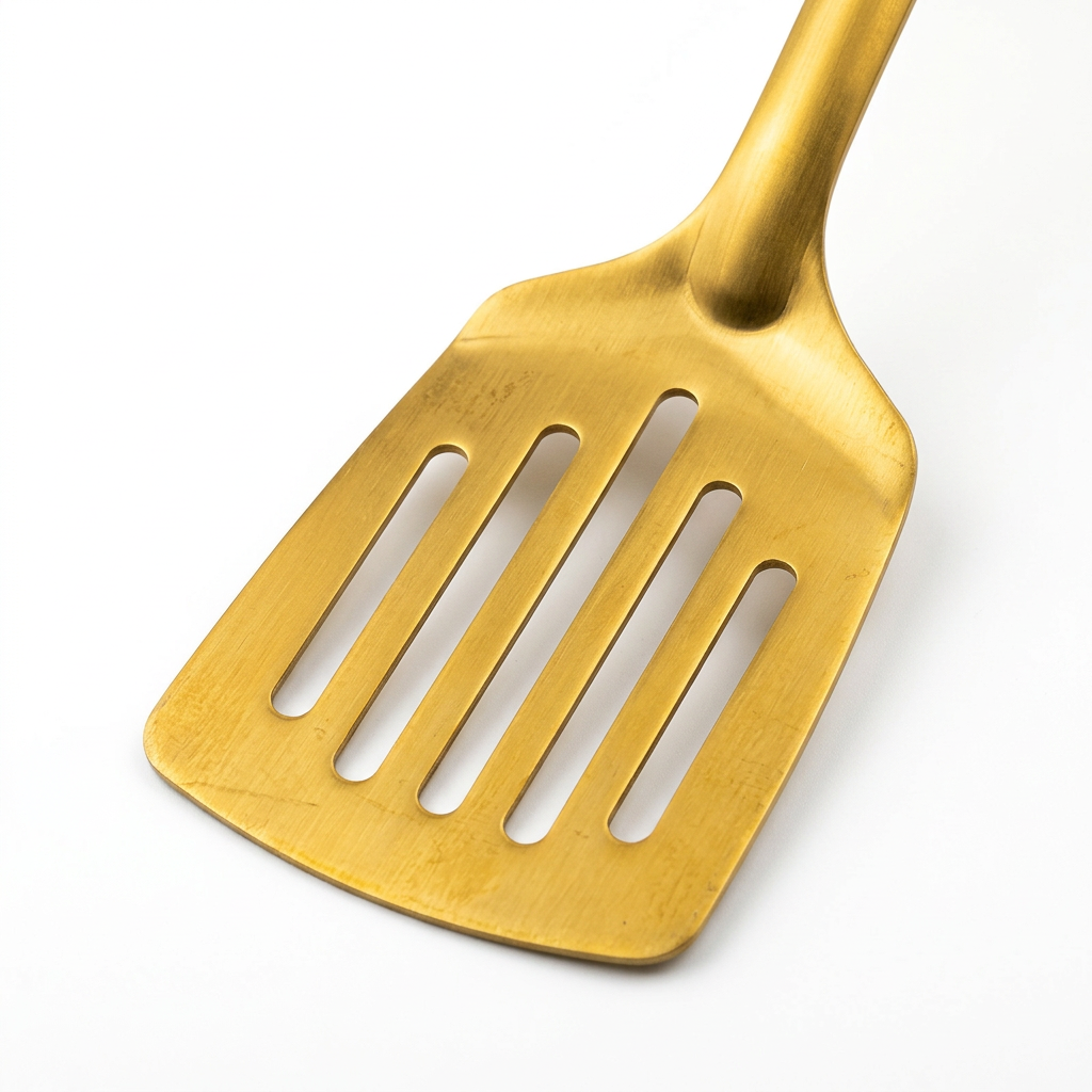 Stainless Steel Slotted Turner Gold - 25cm
