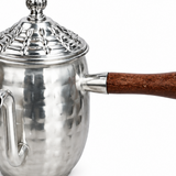 Aluminum Coffee Pot with Wooden Handle Silver - 550ml