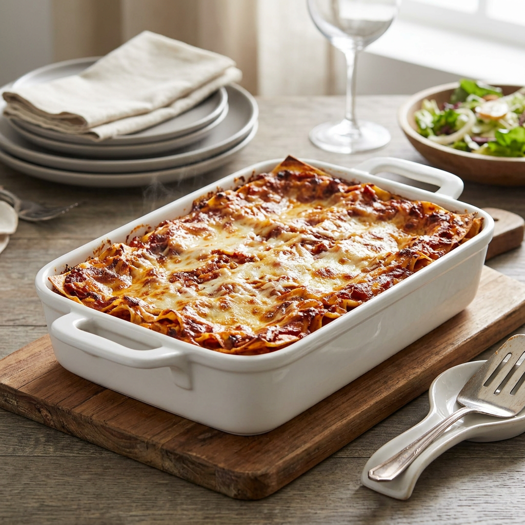 Rectangular Ceramic Baking Dish with Handles White – 27×20cm