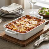 Rectangular Ceramic Baking Dish with Handles White – 27×20cm