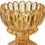 Glass Footed Candy Bowl with Scalloped Rim – 12×10cm