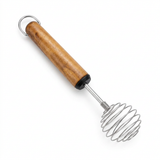Shengya Wooden Handle & Metal Spiral Egg Whisk - 22cm