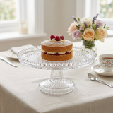 Delisoga Glass Footed Cake Plate - 20cm