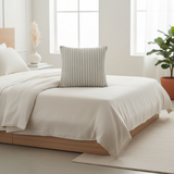 Striped Cushion Light Grey & Cream - 40cm