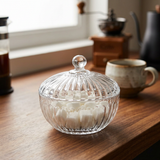 Deli Glass Sugar Pot with Decorative Lid – 8×10cm