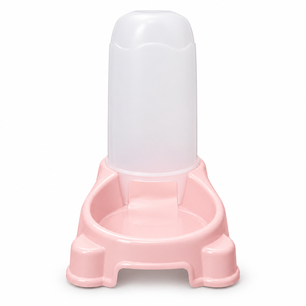 Plastic Pet Food Feeder Pink - 25×25cm