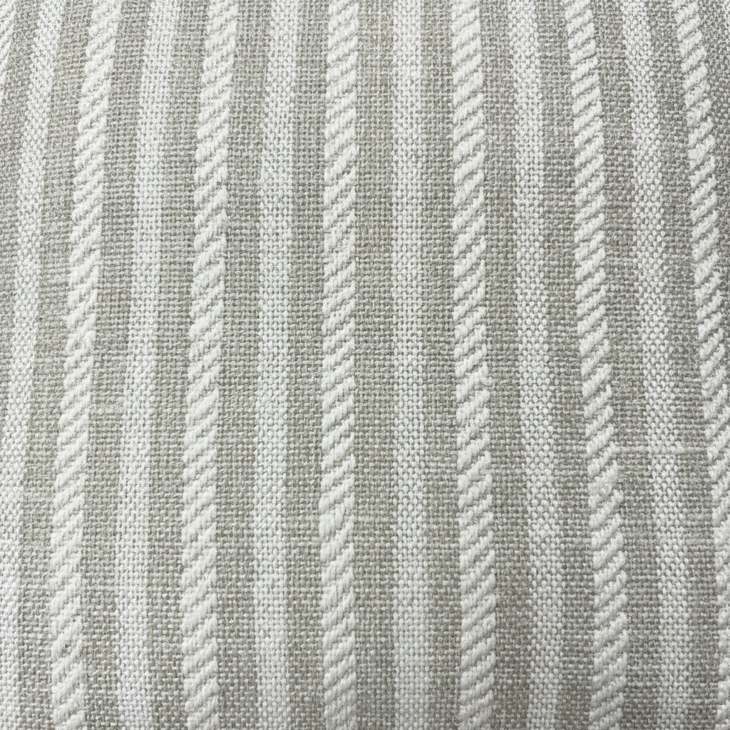Striped Cushion Light Grey & Cream - 40cm