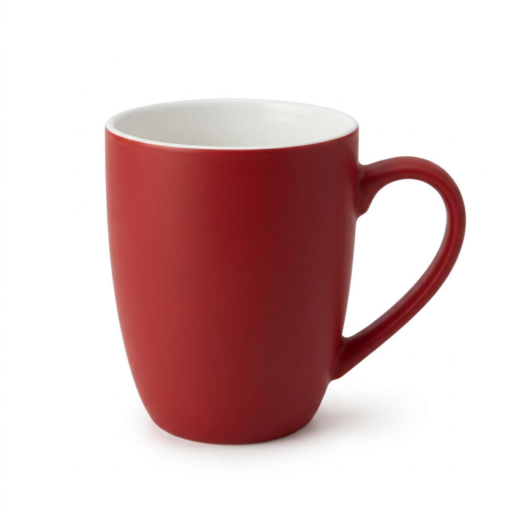 Ceramic Mug Red & White - 350ml