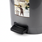 Lionstar Plastic Pedal Dustbin Grey - 5 Litres