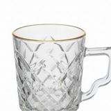 Faceted Glass Mug - 300ml