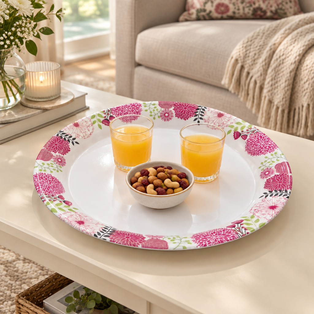 Kitchenmark Round Melamine Serving Tray - 40cm