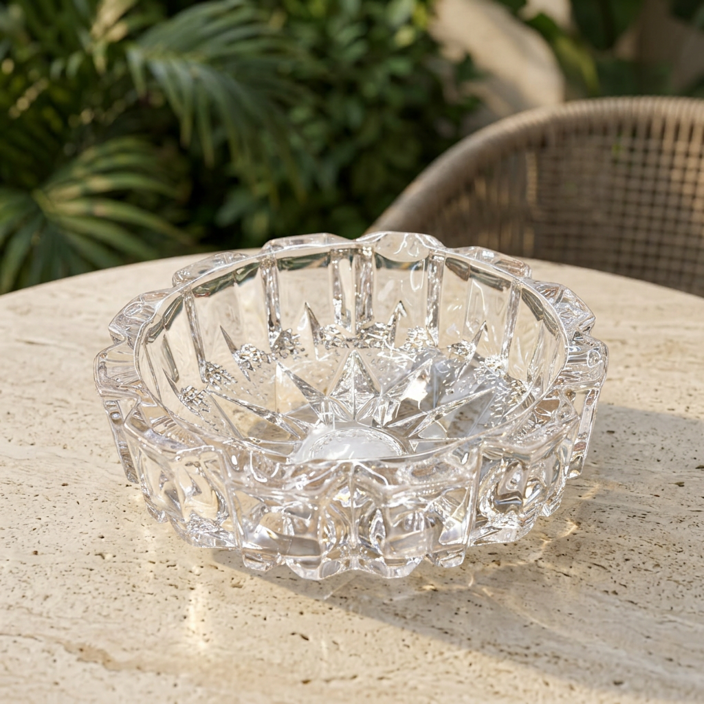 Blinkmax Round Glass Ashtray - 16cm