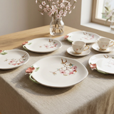 Angela Ceramic Plate Set 5 Piece Set - 20×18cm