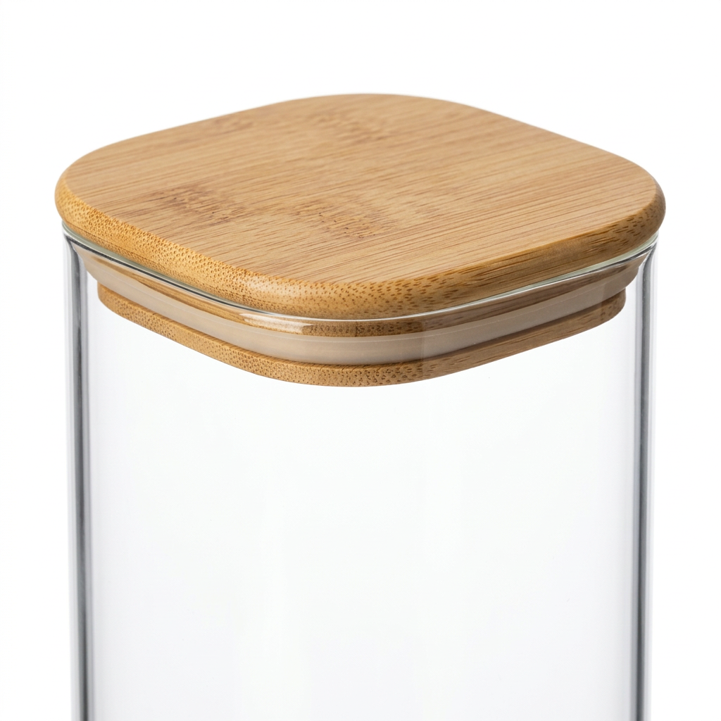 Happysmile Glass Jar with Bamboo Lid - 30cm