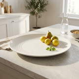 M.E.W Ceramic Round Fruit Tray White - 14 Inch
