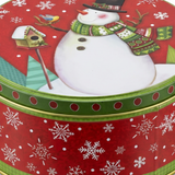 Metal Round Christmas Candy Box - 13cm