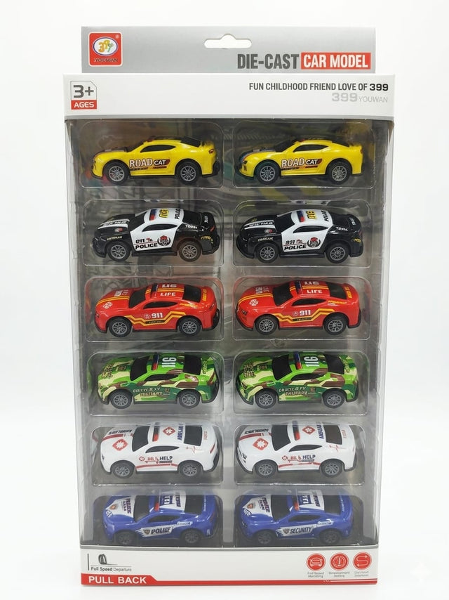 399Toys Die - Cast Pull Back Car Set 1:64 – Police, Fire & Race Cars (12 Pcs) - Al Kabayel Discount Centre399Toys Die - Cast Pull Back Car Set 1:64 – Police, Fire & Race Cars (12 Pcs)Toys399TOYSAl Kabayel Discount Centre