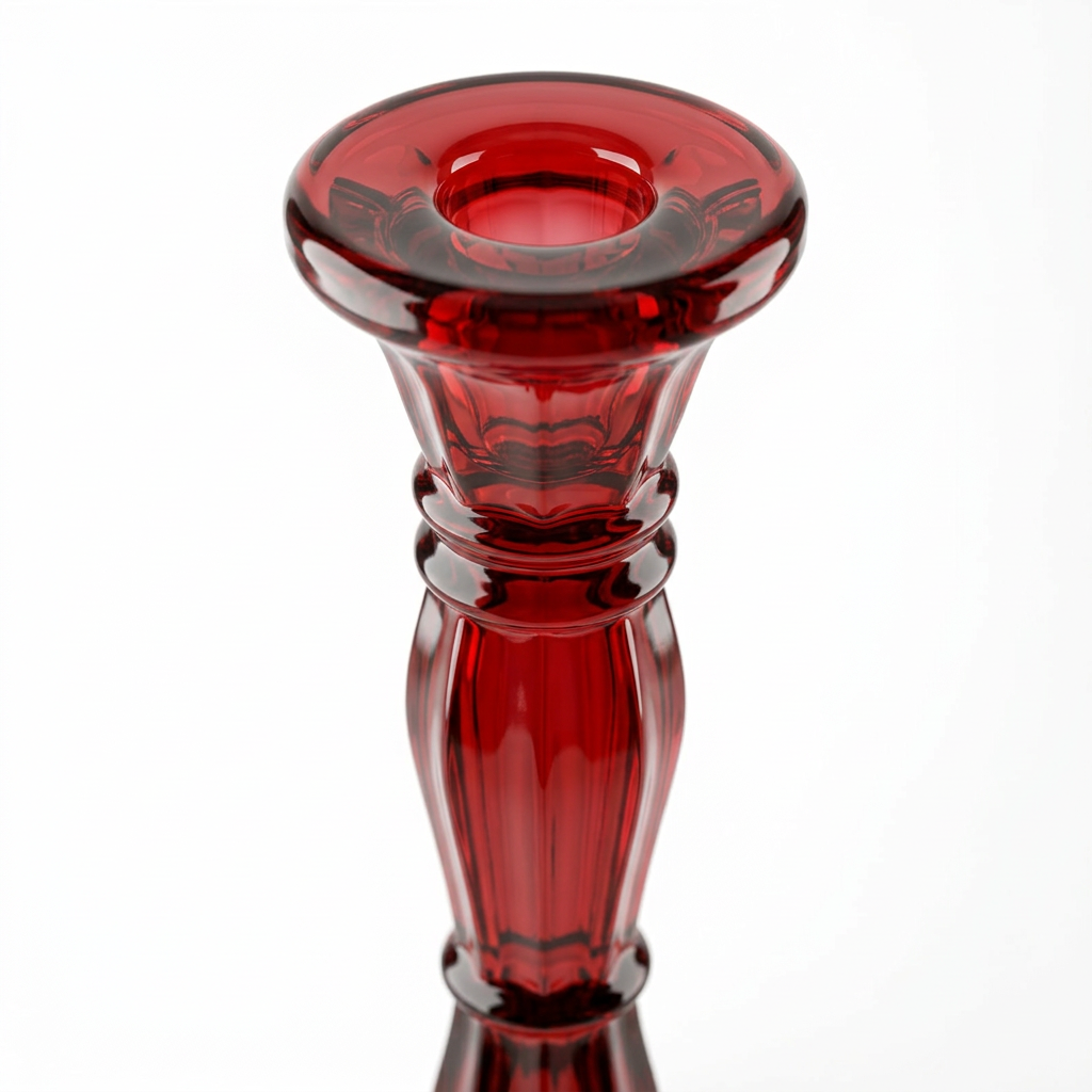 Crystal Candle Holder Red – 20cm