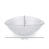 Clear Plastic Fruit Bowl - 33×25 cm