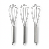 Deni Metal Balloon Whisk 3 Piece Set Silver - 25cm