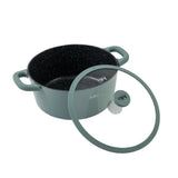 Julia Casserole Set 8Pcs - Green Teal - Durable Die-Cast Aluminum - Non-Stick