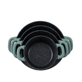 Julia Casserole Set 8Pcs - Green Teal - Durable Die-Cast Aluminum - Non-Stick