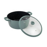 Julia Casserole Set 8Pcs - Green Teal - Durable Die-Cast Aluminum - Non-Stick