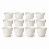 Germax Ceramic Cawa Cups 12-Piece Set - 80ml