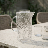 Acrylic Water Jug with Lid & Leaf Design – 2.5 Litres
