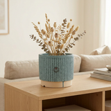 Ceramic Flower Vase Teal Blue – 16×20cm