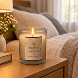 Sakha Vanilla Scented Candle in Glass Jar - 11×9cm