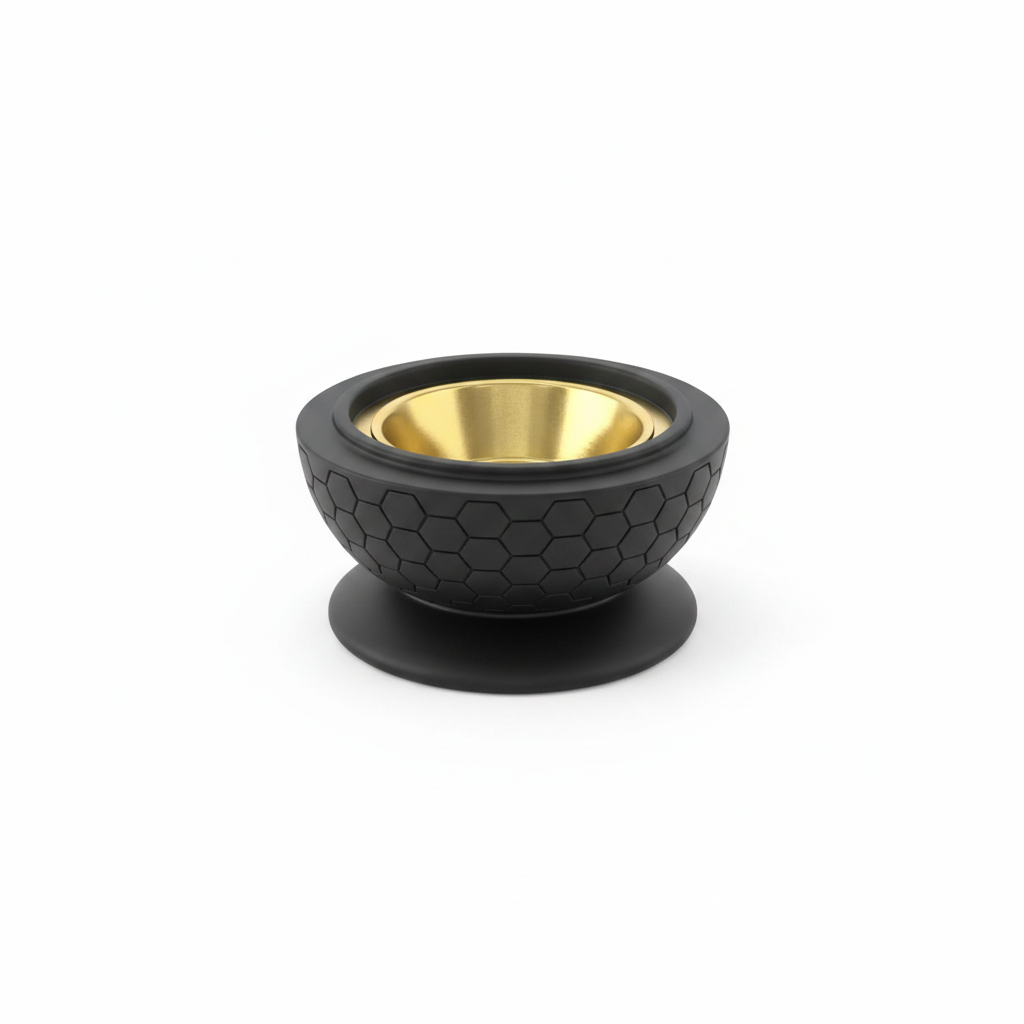 Radin Chalk Incense Burner - 12cm - Black / Brown / Silver