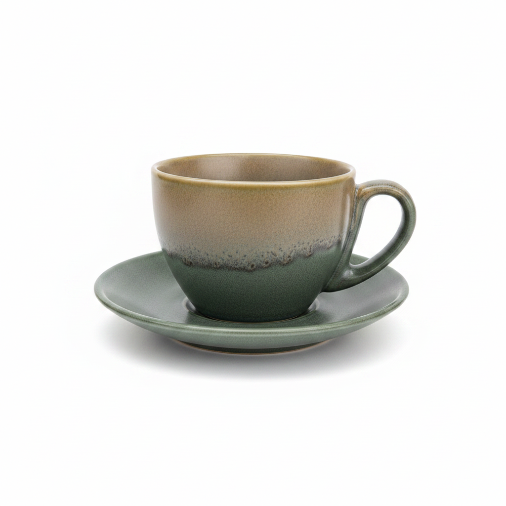 Ceramic Coffee Cup and Saucer Set - 300ml