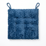 Textured Square Chair Seat Cushion Blue - 38×38cm