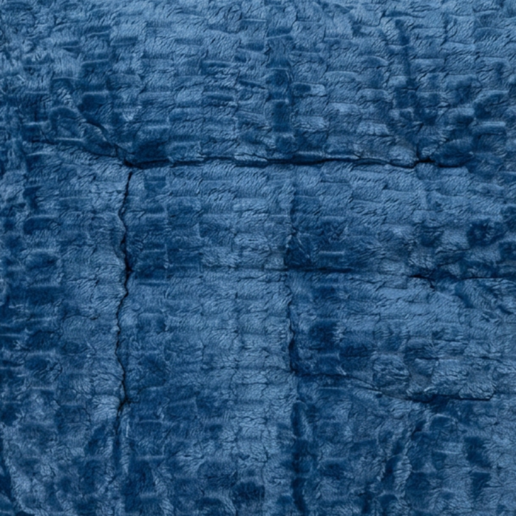 Textured Square Chair Seat Cushion Blue - 38×38cm