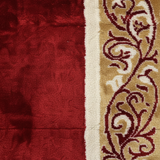 Lima Anti-Slip Carpet Red with Floral Border