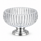 Metal-Footed Acrylic Fruit Bowl - 20×15cm