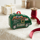 Metal Christmas Van Candy Box Green - 11cm