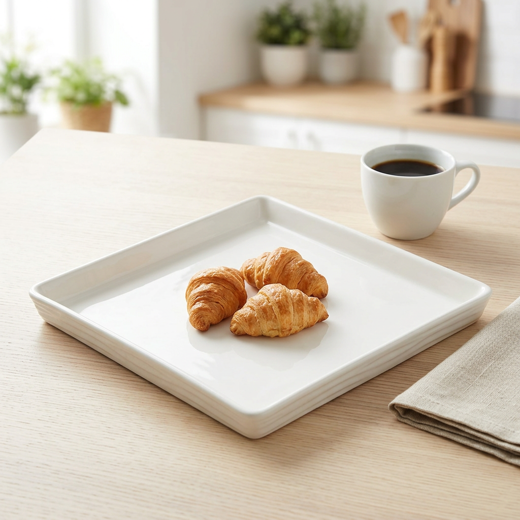 Ceramic Square Tray – 25×25cm