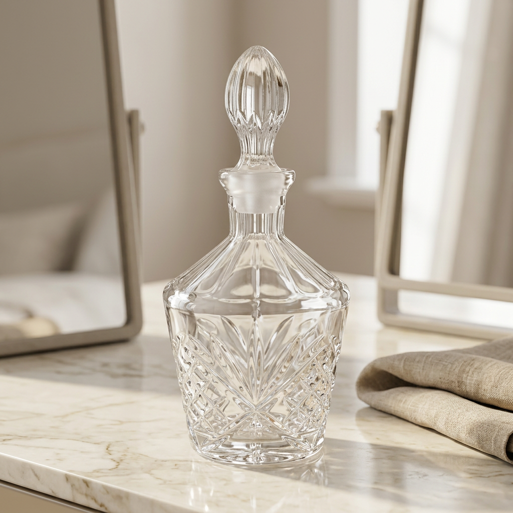 Al Dana Glass Perfume Bottle with Decorative Stopper - 500ml