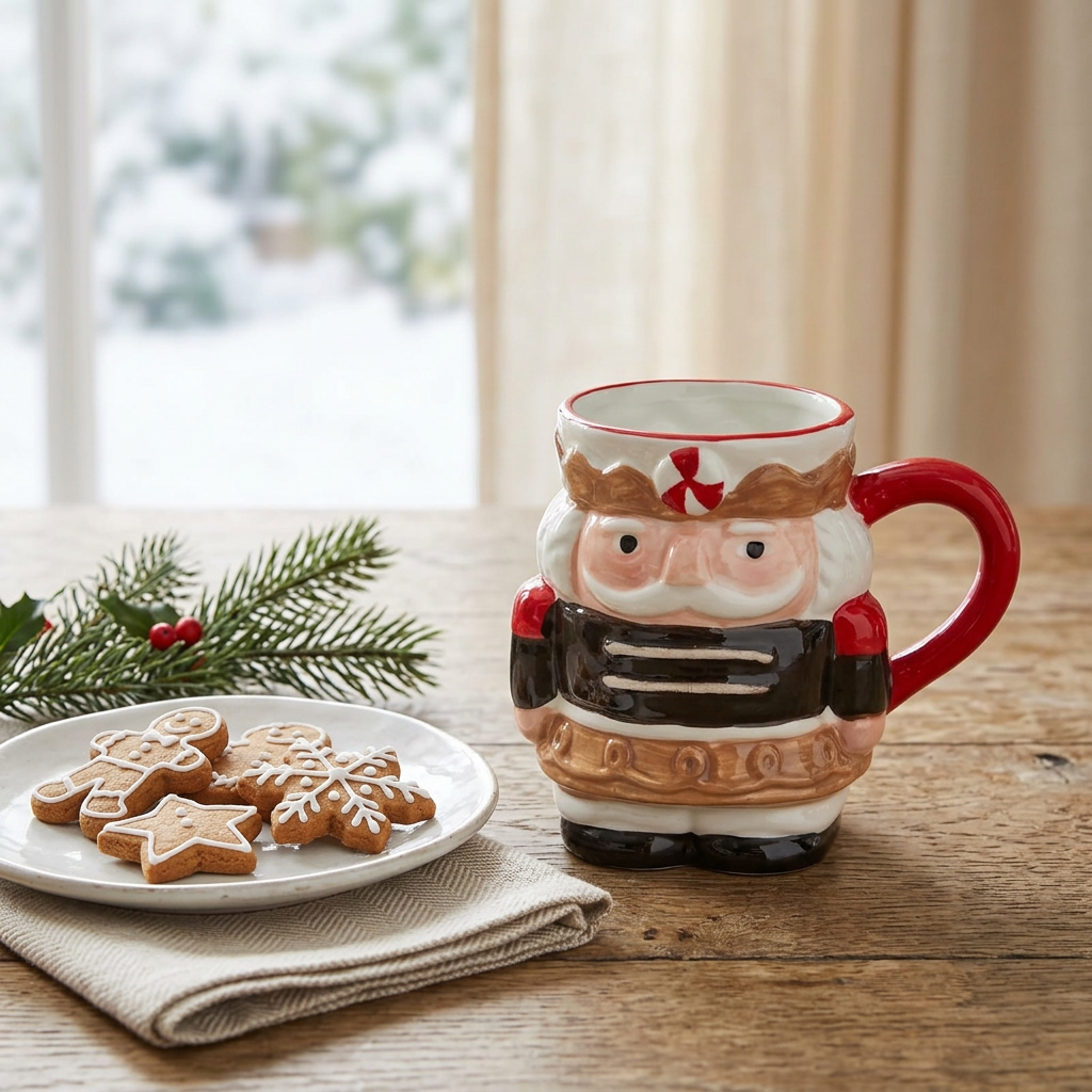 Ceramic Christmas Nutcracker Mug - 350ml