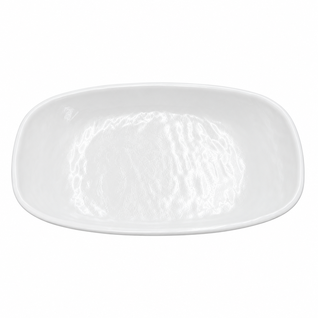 Elite Melamine Oval Plate White – 8 Inch
