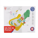 Huanger Musical Piano Guitar Toy for Babies & Toddlers – Early Education Instrument with Do Re Mi Keys & String Beads (18M+)