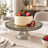 Danny Home Glass Footed Cake Plate - 21cm