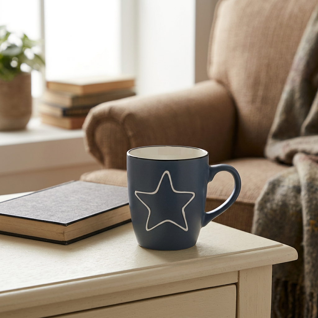 Royalford Ceramic Mug Navy Blue - 380ml
