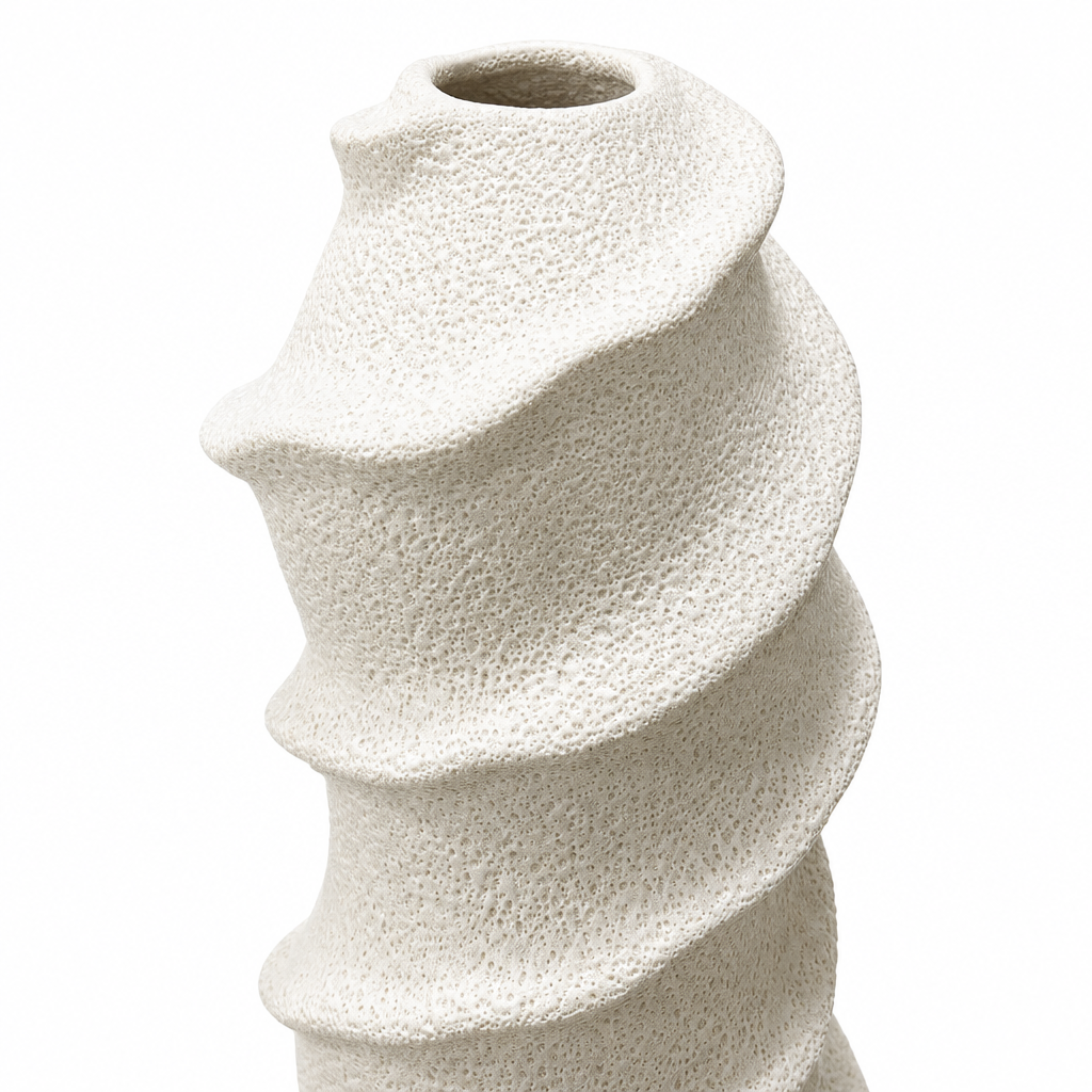 Ceramic Flower Vase Off-White – 30cm