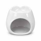 Ceramic Owl Oil Burner White  –  6cm